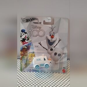 Hot Wheels Disney 100 Olaf Character Car Frozen NWT